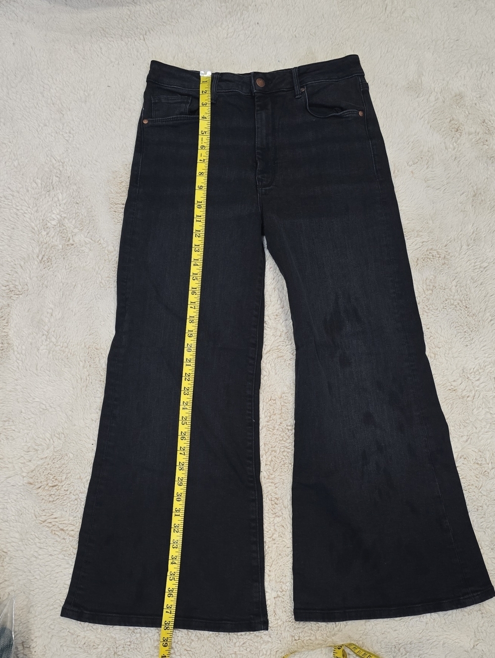 Pilcro Black Wide-Leg High-Rise Jeans - Picture 7 of 8